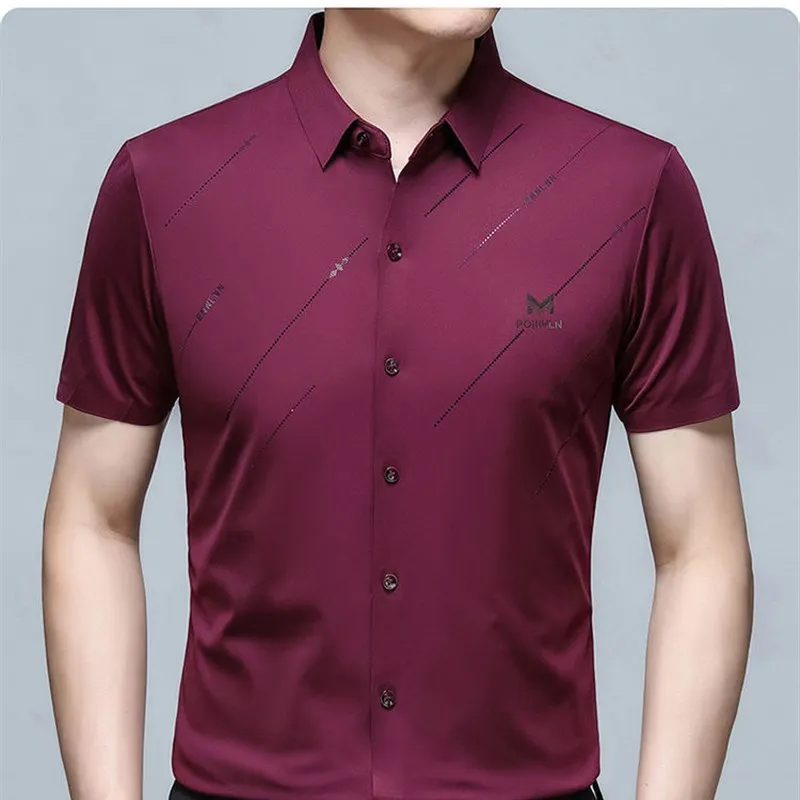 Men's Short Sleeve Shirt High Elasticity No Ironing Summer New Style Loose Fit Printed Casual Thin Material Flower Pattern
Men's Short Sleeve Shirt High Elasticity No Ironing Summer New Style Loose Fit Printed Casual Thin Material Flower Pattern