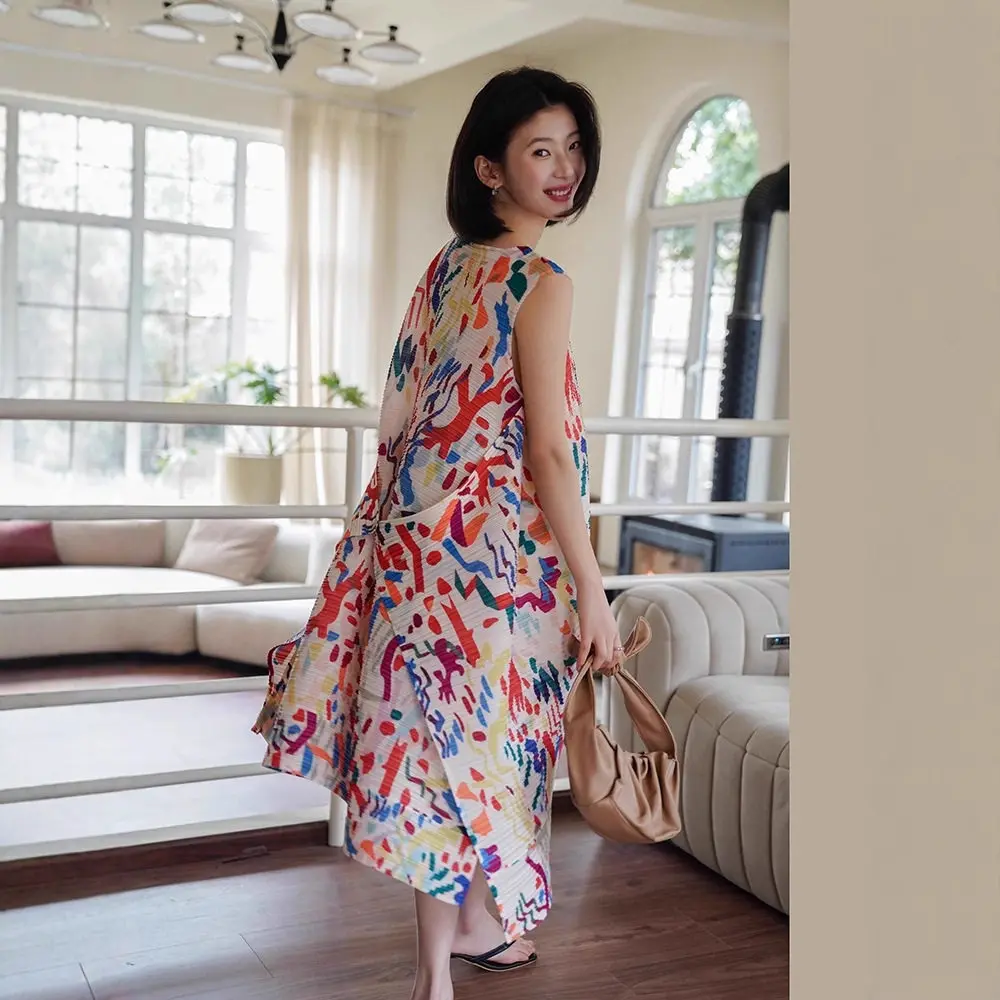 Loose-fit Plus-size Women Dress Featuring Geometric Vintage Print Design Stylish Elegant Female Dress Outdoor Beach Holiday Wear
Loose-fit Plus-size Women Dress Featuring Geometric Vintage Print Design Stylish Elegant Female Dress Outdoor Beach Holiday Wear