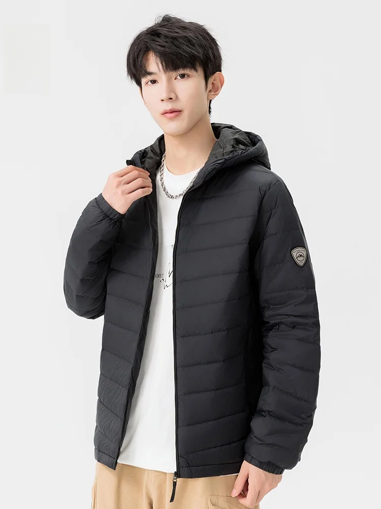 Lightweight Men's down Jaet ort Hooded Du Feather Warm Top Faionable Ci Casual Cleanfit Sle Long Sve Pure Color
Lightweight Men's down Jaet ort Hooded Du Feather Warm Top Faionable Ci Casual Cleanfit Sle Long Sve Pure Color