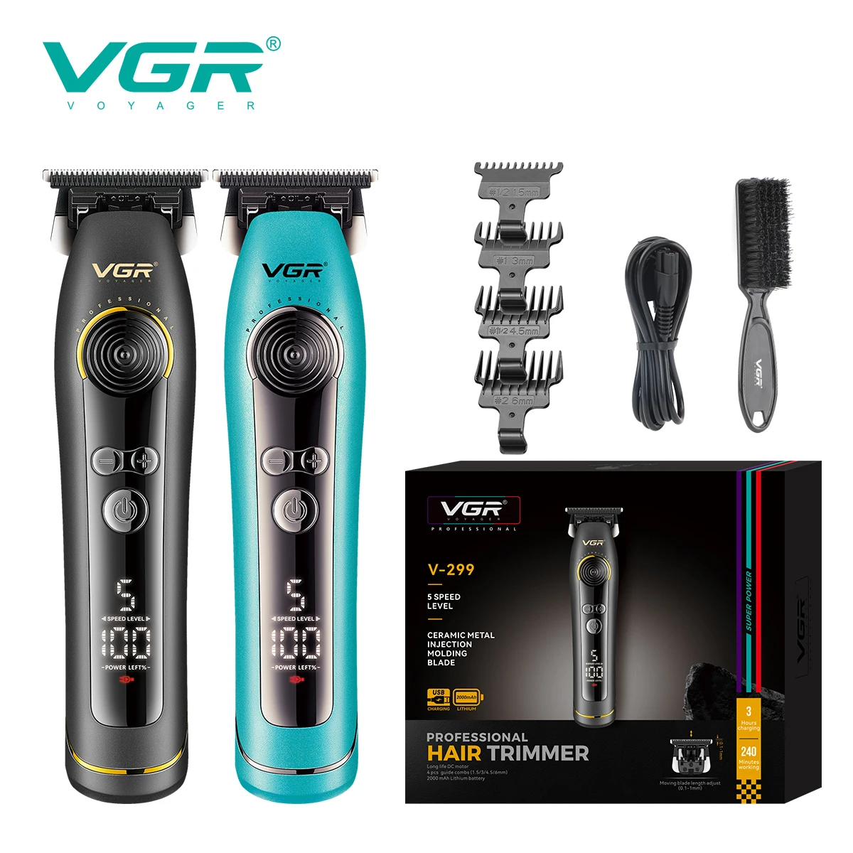 VGR Hair Trimmer Professional Hair Cutting Machine Clipper Barber Adjustable Haircut Trimmer 9000 RPM Hair Trimmer for Men V-299
VGR Hair Trimmer Professional Hair Cutting Machine Clipper Barber Adjustable Haircut Trimmer 9000 RPM Hair Trimmer for Men V-299