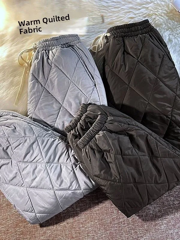 plus Size Winter Thickened down Cotton Pants Unisex Diamond Grid Design Fleece Lined Warm Cuffed Leisure Trousers
plus Size Winter Thickened down Cotton Pants Unisex Diamond Grid Design Fleece Lined Warm Cuffed Leisure Trousers