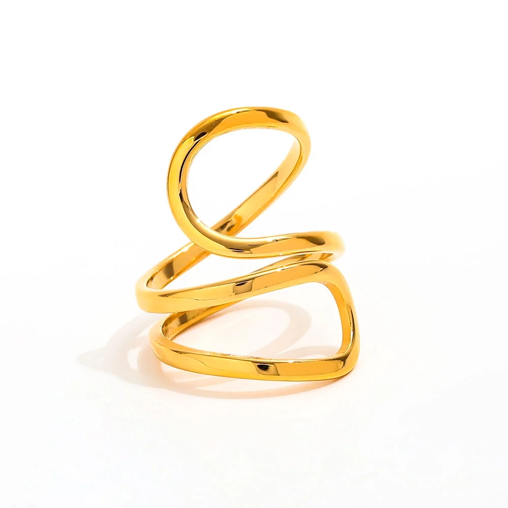 Joolim Jewelry Wholesale High End PVD No Fade Fashion Wide Chunky Hollow Abstract Opening Stainless Steel Ring Trend For Women
Joolim Jewelry Wholesale High End PVD No Fade Fashion Wide Chunky Hollow Abstract Opening Stainless Steel Ring Trend For Women
