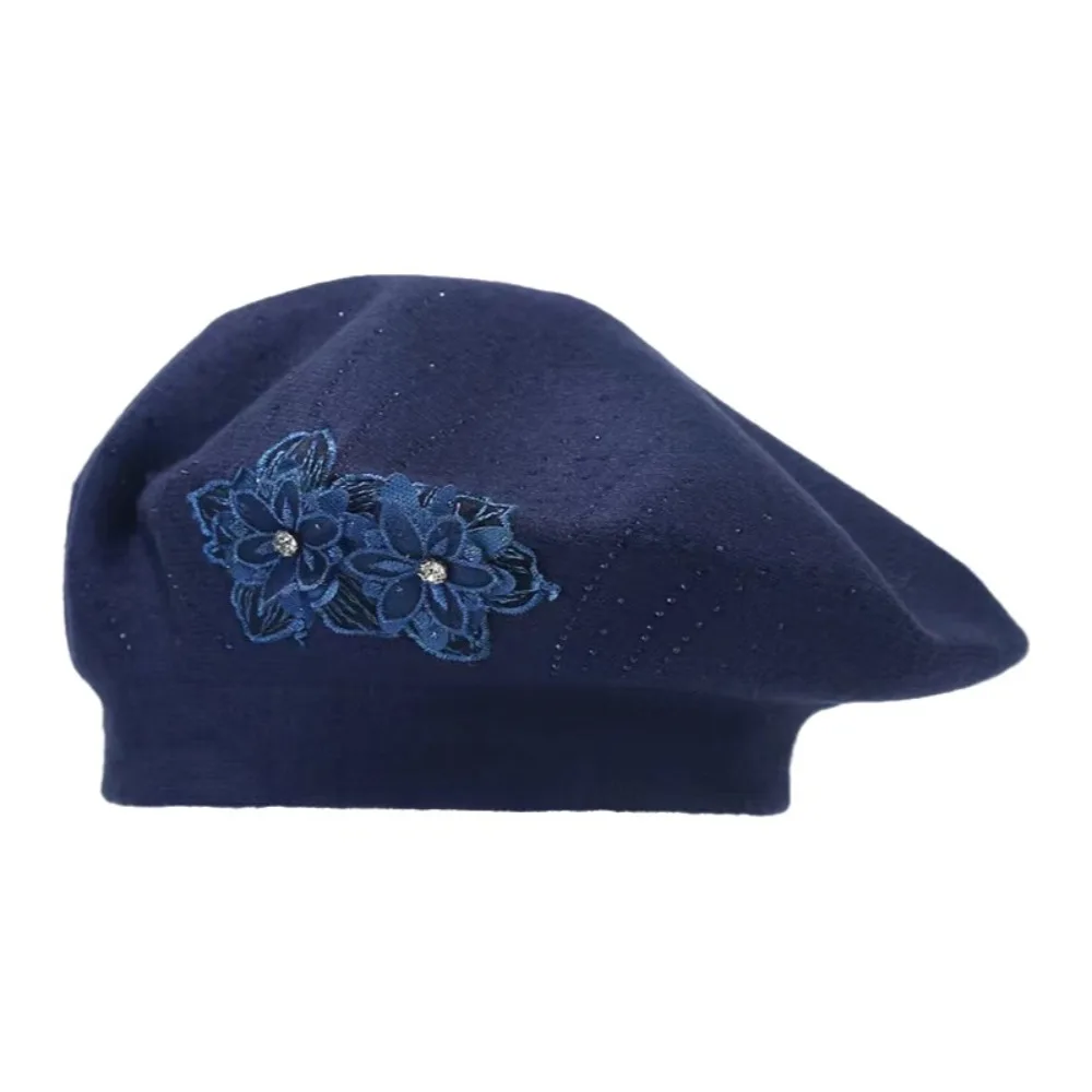 Flower Embroidery Women Beret Ear Protection Button Design Woolen Hat Keep Warm Thick Material Painter Caps Outdoor Activities
Flower Embroidery Women Beret Ear Protection Button Design Woolen Hat Keep Warm Thick Material Painter Caps Outdoor Activities