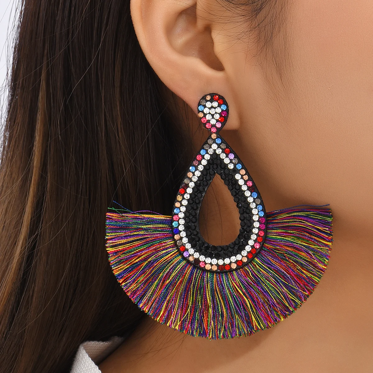 Fashion Bohemia Long Tassel Earrings for Women Ethnic Big Drop Earrings Statement Dangle Earring Fashion Jewelry pendientes
Fashion Bohemia Long Tassel Earrings for Women Ethnic Big Drop Earrings Statement Dangle Earring Fashion Jewelry pendientes