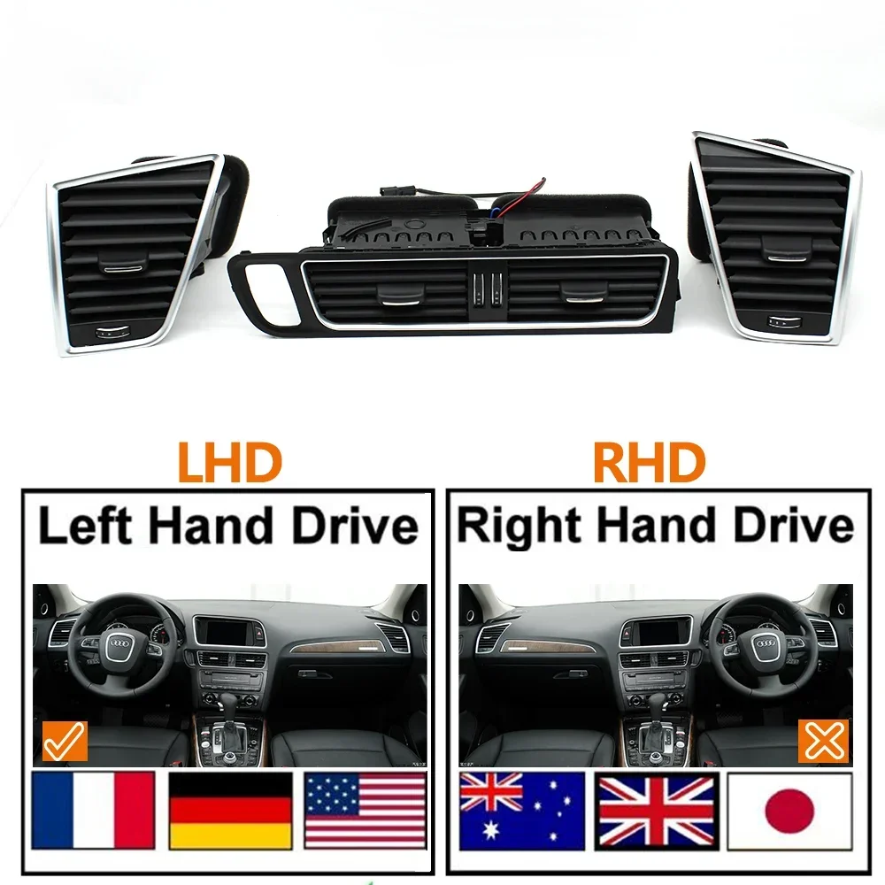 AC Vent Grille Set 8R1820951 & 8R1820901 for Audi Q5 LHD 2009-2018 Complete Left Right Center Dashboard Outlet Frames
AC Vent Grille Set 8R1820951 & 8R1820901 for Audi Q5 LHD 2009-2018 Complete Left Right Center Dashboard Outlet Frames