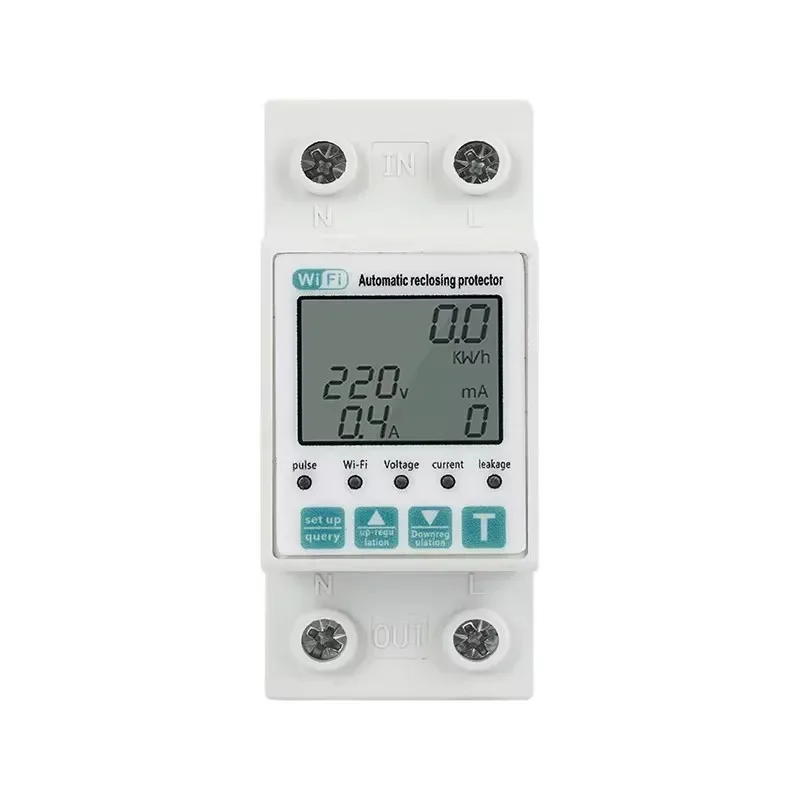Reclosable Smartlife TUYA WIFI Circuit Breaker 110V 220V Energy Meter Metering Timer with Voltage Current Leakage Protection
Reclosable Smartlife TUYA WIFI Circuit Breaker 110V 220V Energy Meter Metering Timer with Voltage Current Leakage Protection