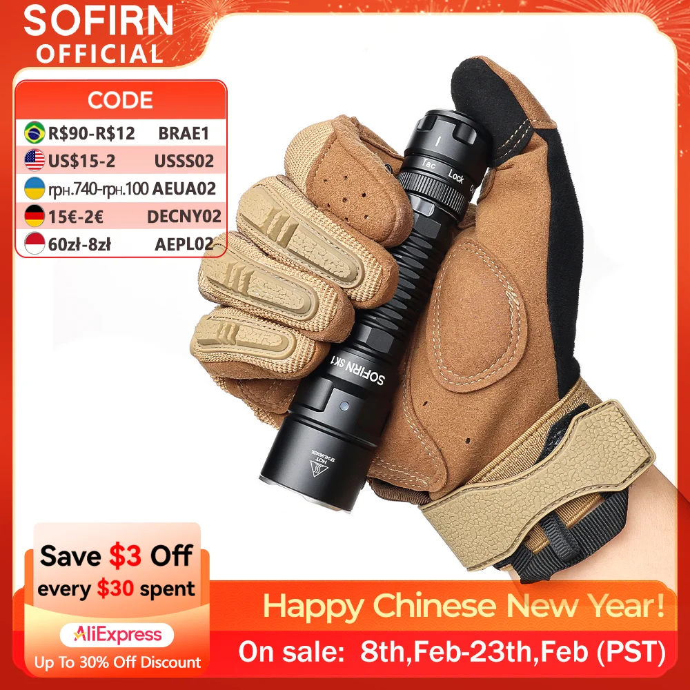 Sofirn SK1 SFT25R LED Tactical Flashlight 18650 Rechargeable 1300LM Powerful Torch With Rotary Switch
Sofirn SK1 SFT25R LED Tactical Flashlight 18650 Rechargeable 1300LM Powerful Torch With Rotary Switch