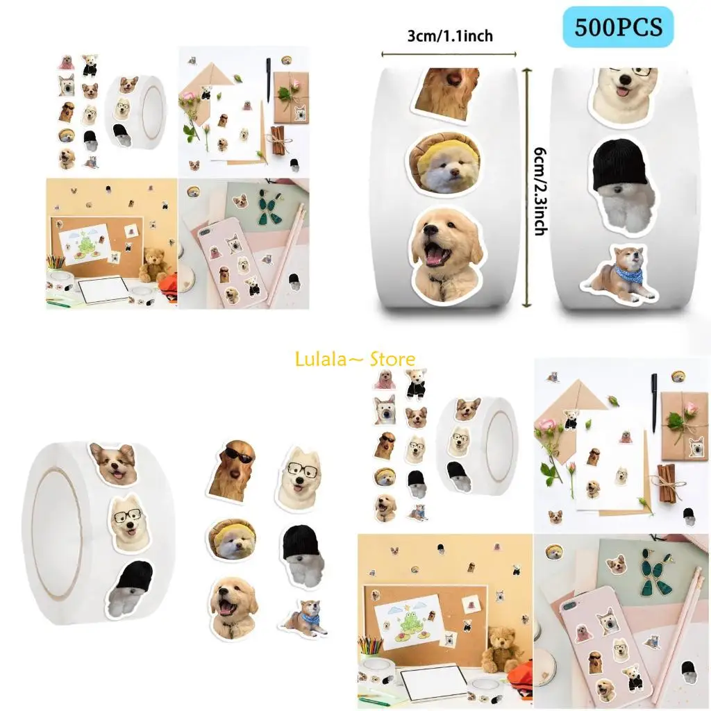 Y4QA 500pcs/Roll Dog Face Sticker SelfAdhesive Tape For Journals Cards Handmade Project Tear Resistant Art Crafting Supply
Y4QA 500pcs/Roll Dog Face Sticker SelfAdhesive Tape For Journals Cards Handmade Project Tear Resistant Art Crafting Supply