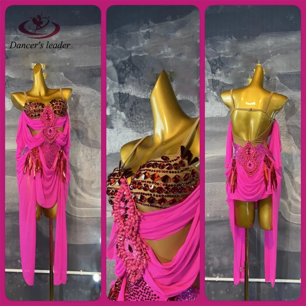 Latin dance Dress High end Customized Elegant Dress with Diamond Chacha Tango Female Adult Stage Professional Clothing
Latin dance Dress High end Customized Elegant Dress with Diamond Chacha Tango Female Adult Stage Professional Clothing