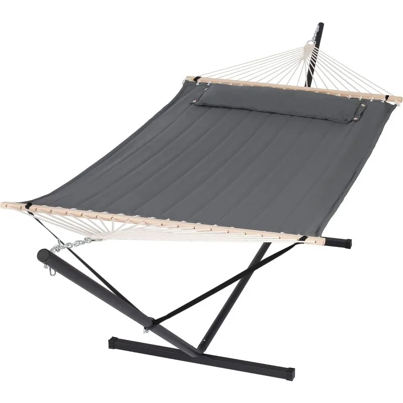 2 Person Hammock with Stand, Heavy Duty Portable Hammocks, 475 lbs Capacity, Dark Grey
2 Person Hammock with Stand, Heavy Duty Portable Hammocks, 475 lbs Capacity, Dark Grey