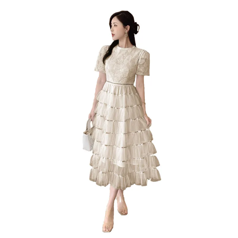 Summer Fairy Princess Mesh Sequined Embroidery Cascading Ruffles Layer Cake Dress Women Clothing Evening Birthday Party Vestidos
Summer Fairy Princess Mesh Sequined Embroidery Cascading Ruffles Layer Cake Dress Women Clothing Evening Birthday Party Vestidos