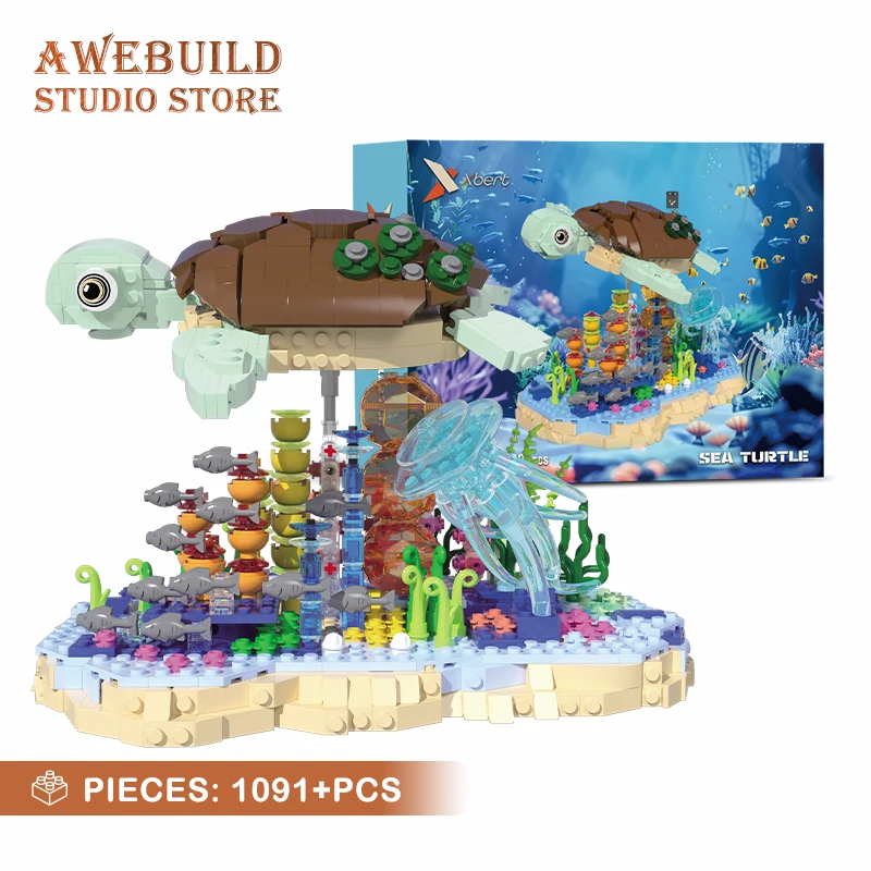 1091Pcs Sea Turtle Underwater World Building Blocks STEM Toys Marine Animal Model MOC Bricks Adult Birthday Gifts Desktop Decor
1091Pcs Sea Turtle Underwater World Building Blocks STEM Toys Marine Animal Model MOC Bricks Adult Birthday Gifts Desktop Decor
