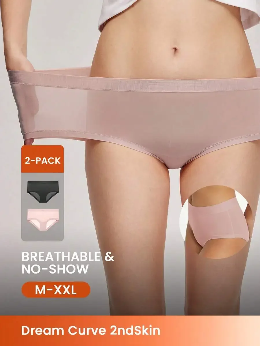 2-Pack Mid Rise No Show Briefs Women Breathable Comfortable Underwear
2-Pack Mid Rise No Show Briefs Women Breathable Comfortable Underwear