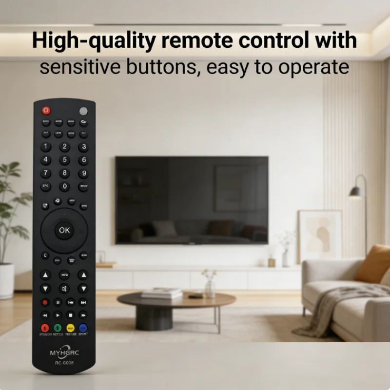 MYHGRC RC-G006 Universal Remote Control for Smart TV with Netflix/YouTube/Amazon
MYHGRC RC-G006 Universal Remote Control for Smart TV with Netflix/YouTube/Amazon