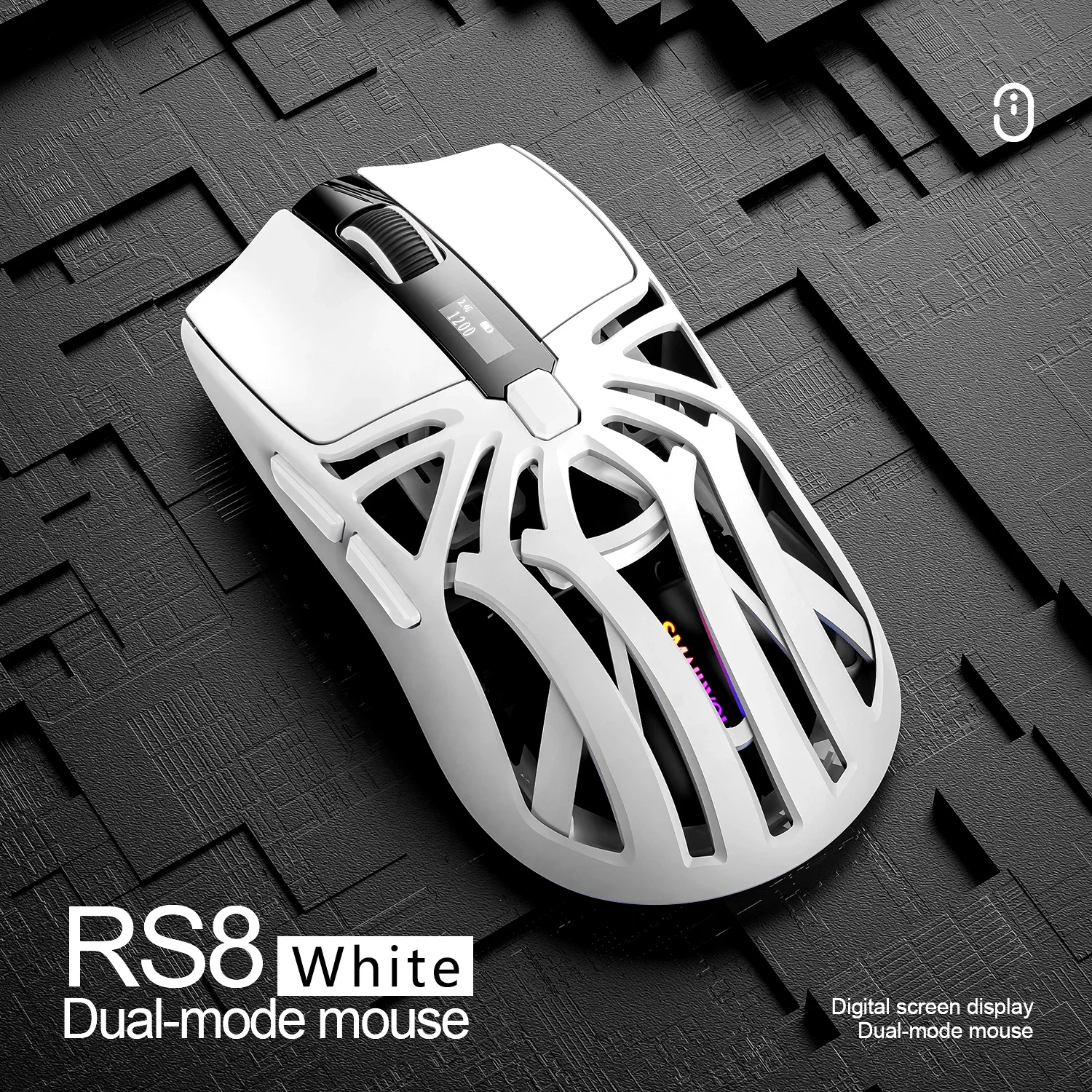 SMAILWOLF RS8 1000Hz Bluetooth mouse, three-mode connection, lightweight macro gaming mouse notebook computer hollow mouse
SMAILWOLF RS8 1000Hz Bluetooth mouse, three-mode connection, lightweight macro gaming mouse notebook computer hollow mouse
