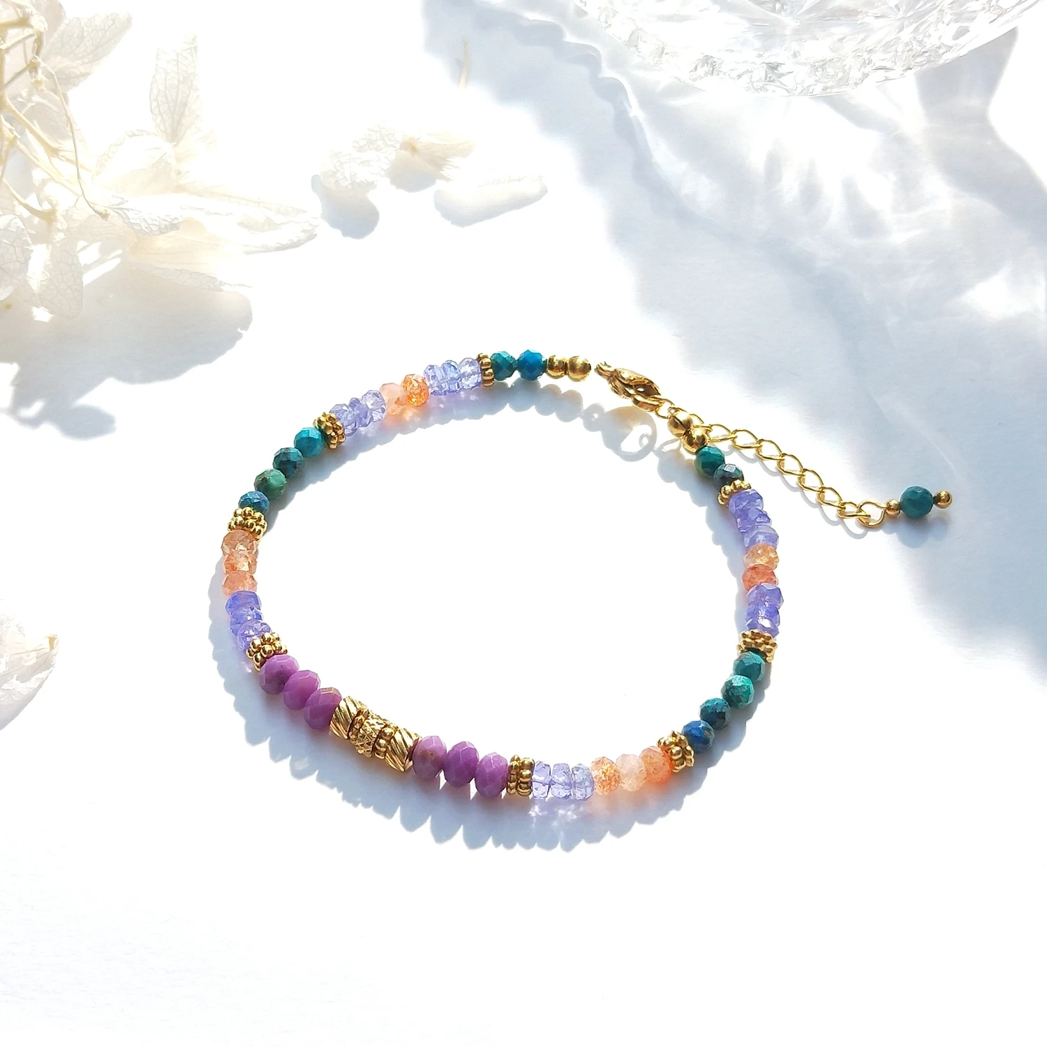 Lii Ji Natural Tanzanite Golden Strawberry Quartz Chrysocolla Phosphosiderite Bracelet Bohemia Style Handmade Fashion Jewelry
Lii Ji Natural Tanzanite Golden Strawberry Quartz Chrysocolla Phosphosiderite Bracelet Bohemia Style Handmade Fashion Jewelry