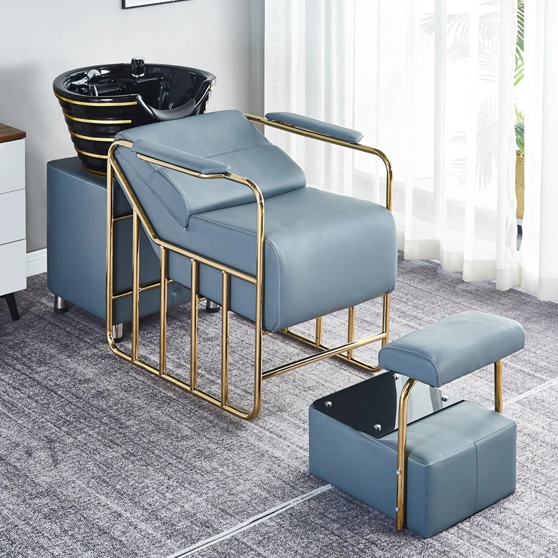 Barber shop shampoo bed hair salon special shampoo bed shampoo chair gold-plated stainless steel flushing bed ceramic basin
Barber shop shampoo bed hair salon special shampoo bed shampoo chair gold-plated stainless steel flushing bed ceramic basin