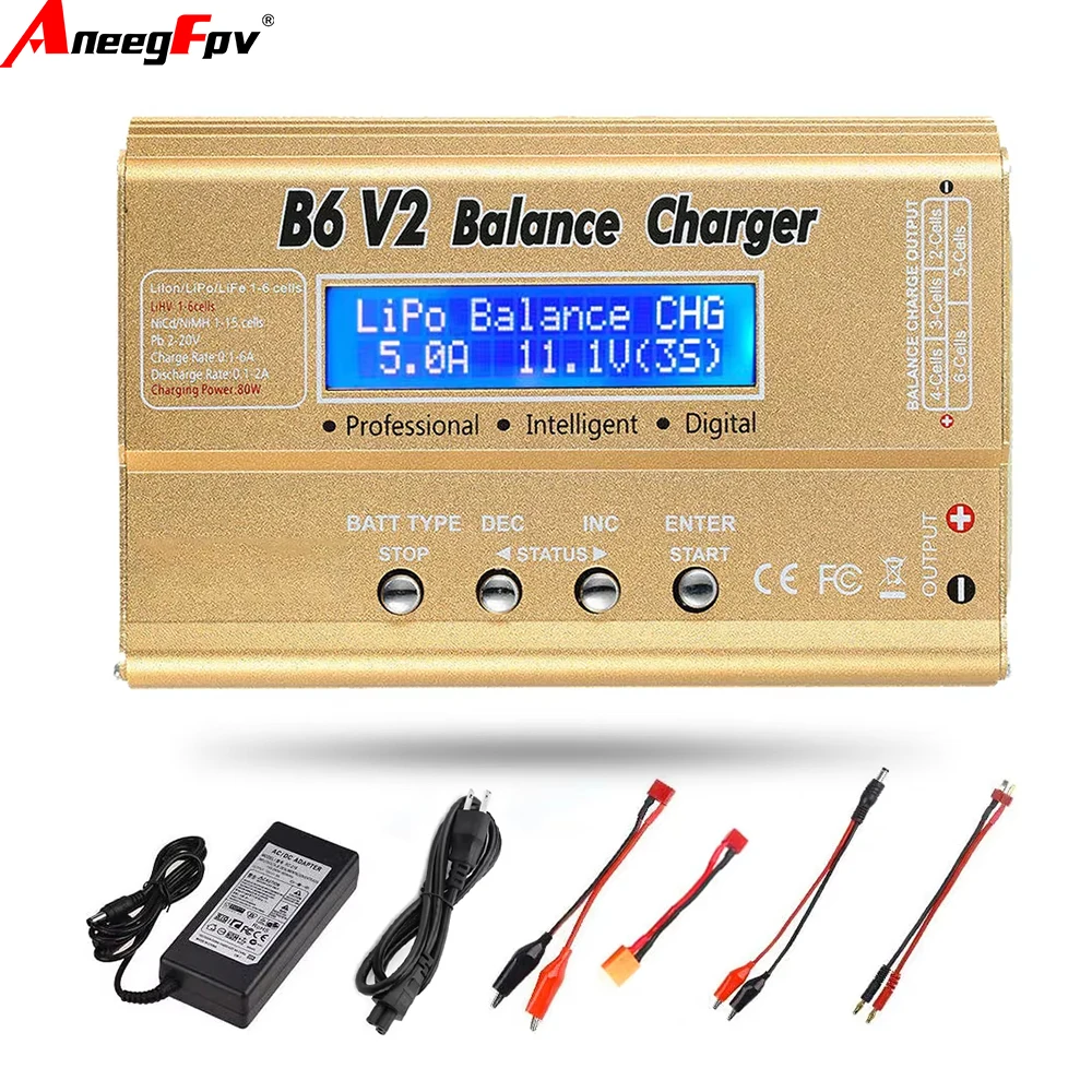 HTRC IMAX B6 V2 Balance Charger 80W Professional Digital Discharger For LiHV LiIon LiFe NiCd NiMH PB Battery RC LiPo Charger
HTRC IMAX B6 V2 Balance Charger 80W Professional Digital Discharger For LiHV LiIon LiFe NiCd NiMH PB Battery RC LiPo Charger