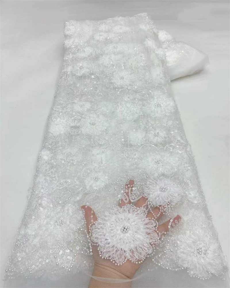 African Sequins Beads White French Mesh Tulle 2026 High Quality Embroidery Wedding Bridal Lace Fabric Material
African Sequins Beads White French Mesh Tulle 2026 High Quality Embroidery Wedding Bridal Lace Fabric Material