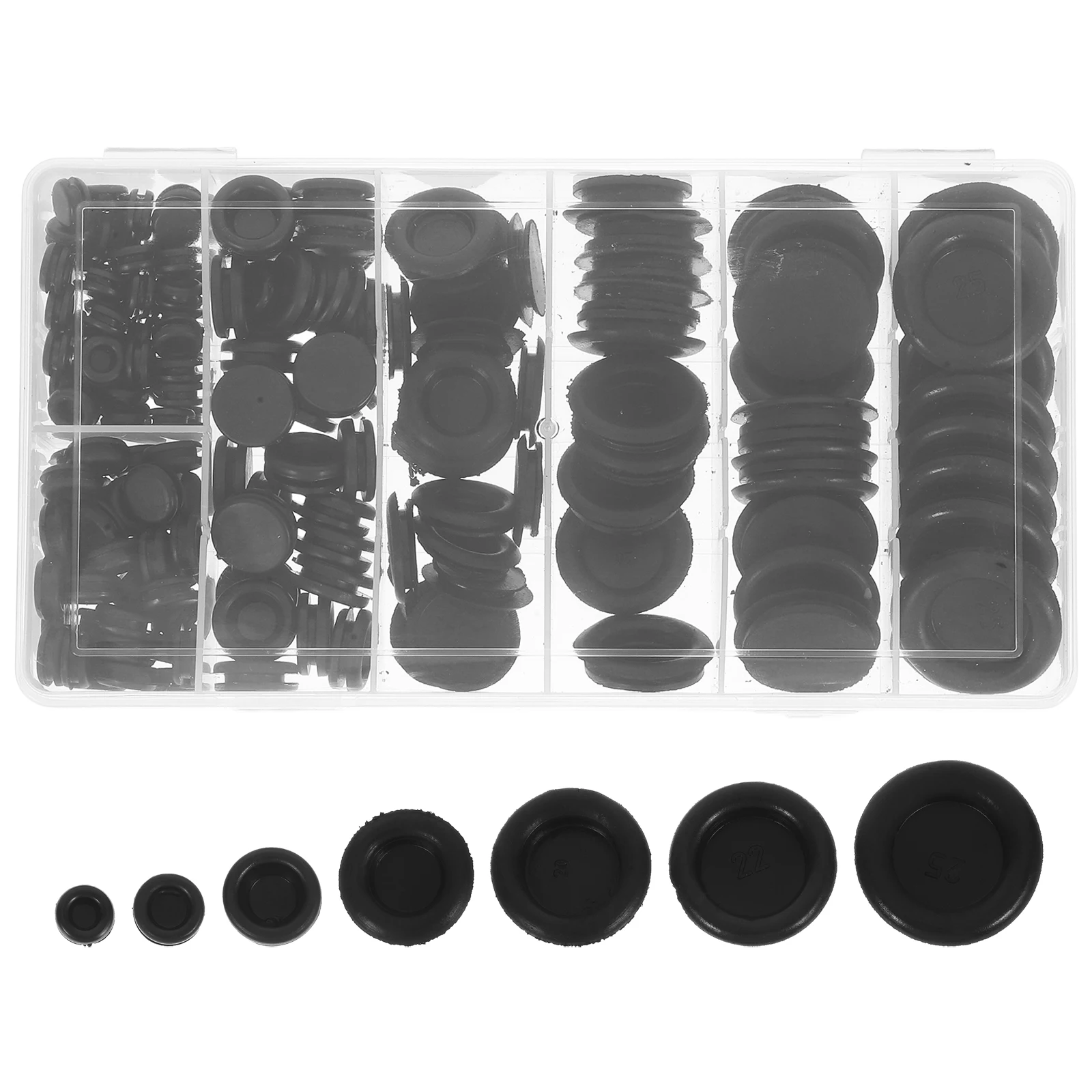 170PCS Rubber Coil Set Wire Guide Ring Grommet Hole Plug Flush Mount Cap Single Sided Versatile Sizes Household
170PCS Rubber Coil Set Wire Guide Ring Grommet Hole Plug Flush Mount Cap Single Sided Versatile Sizes Household