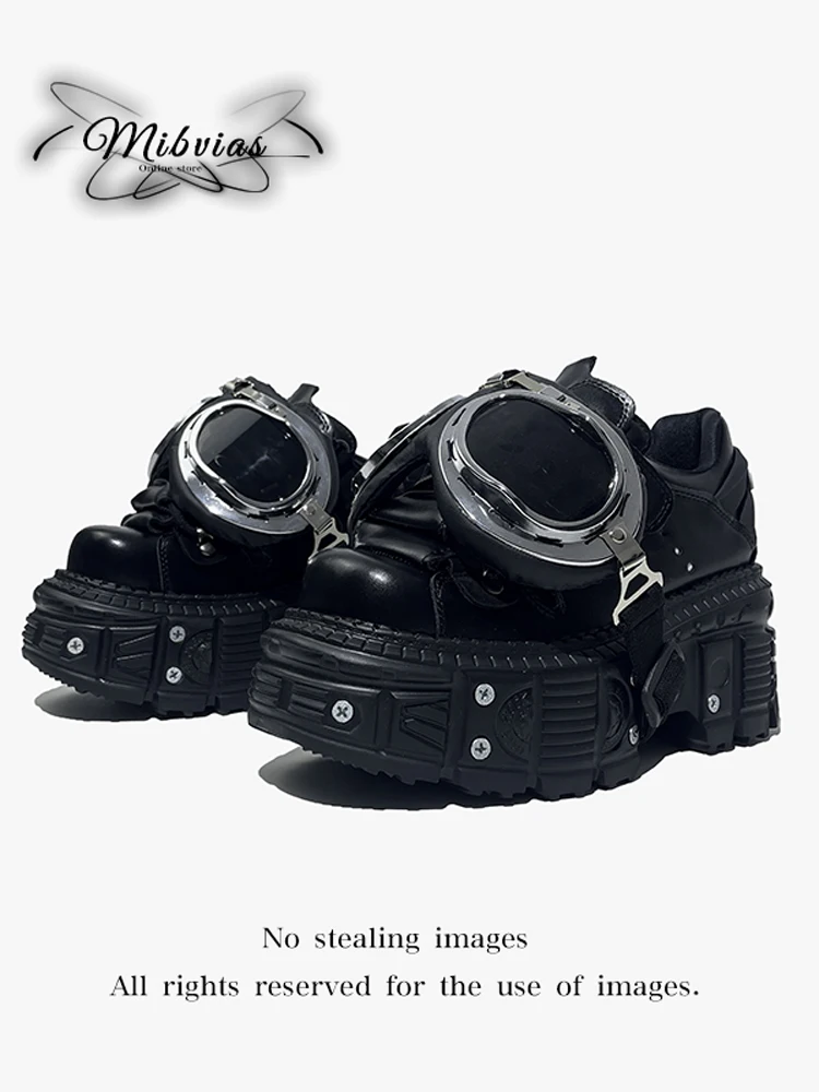 Mibvias Punk Style Dark Rock Y2K Sexy Pilot High Top Platform Single Shoes Women's Fashionable Casual round Toe Rubber Sole
Mibvias Punk Style Dark Rock Y2K Sexy Pilot High Top Platform Single Shoes Women's Fashionable Casual round Toe Rubber Sole