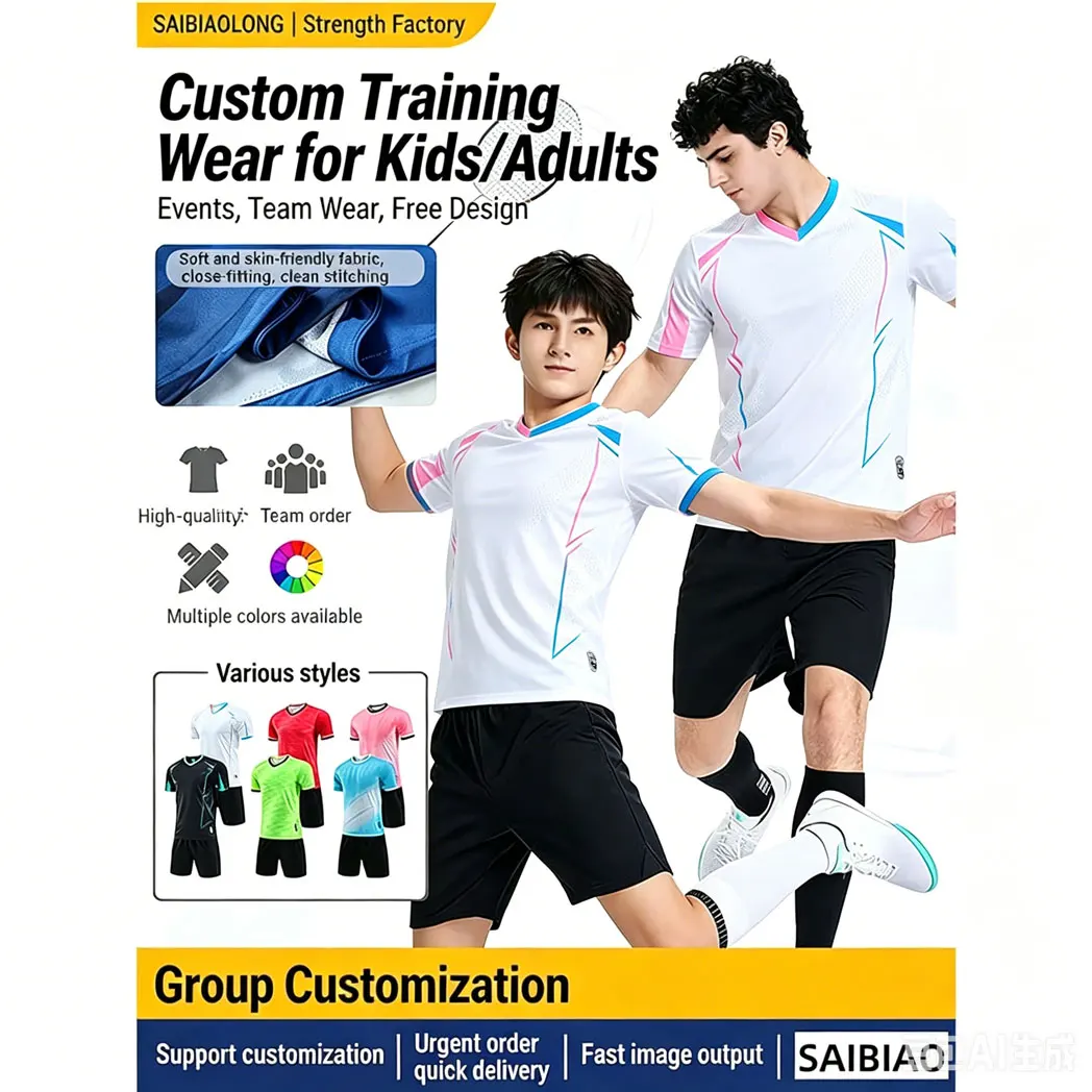 Adult and Kids Futsal Sportswear Kits Training Tracksuit Football Jerseys Soccer Uniforms Men Athlete Training Shirts customized
Adult and Kids Futsal Sportswear Kits Training Tracksuit Football Jerseys Soccer Uniforms Men Athlete Training Shirts customized