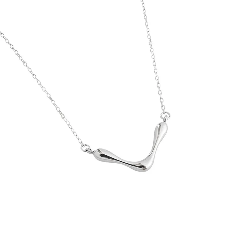 Simple Good Quality Jewelry 925 Sterling Silver V Shaped Statement Necklace Gold Plated Fine Women Pendant Necklace
Simple Good Quality Jewelry 925 Sterling Silver V Shaped Statement Necklace Gold Plated Fine Women Pendant Necklace