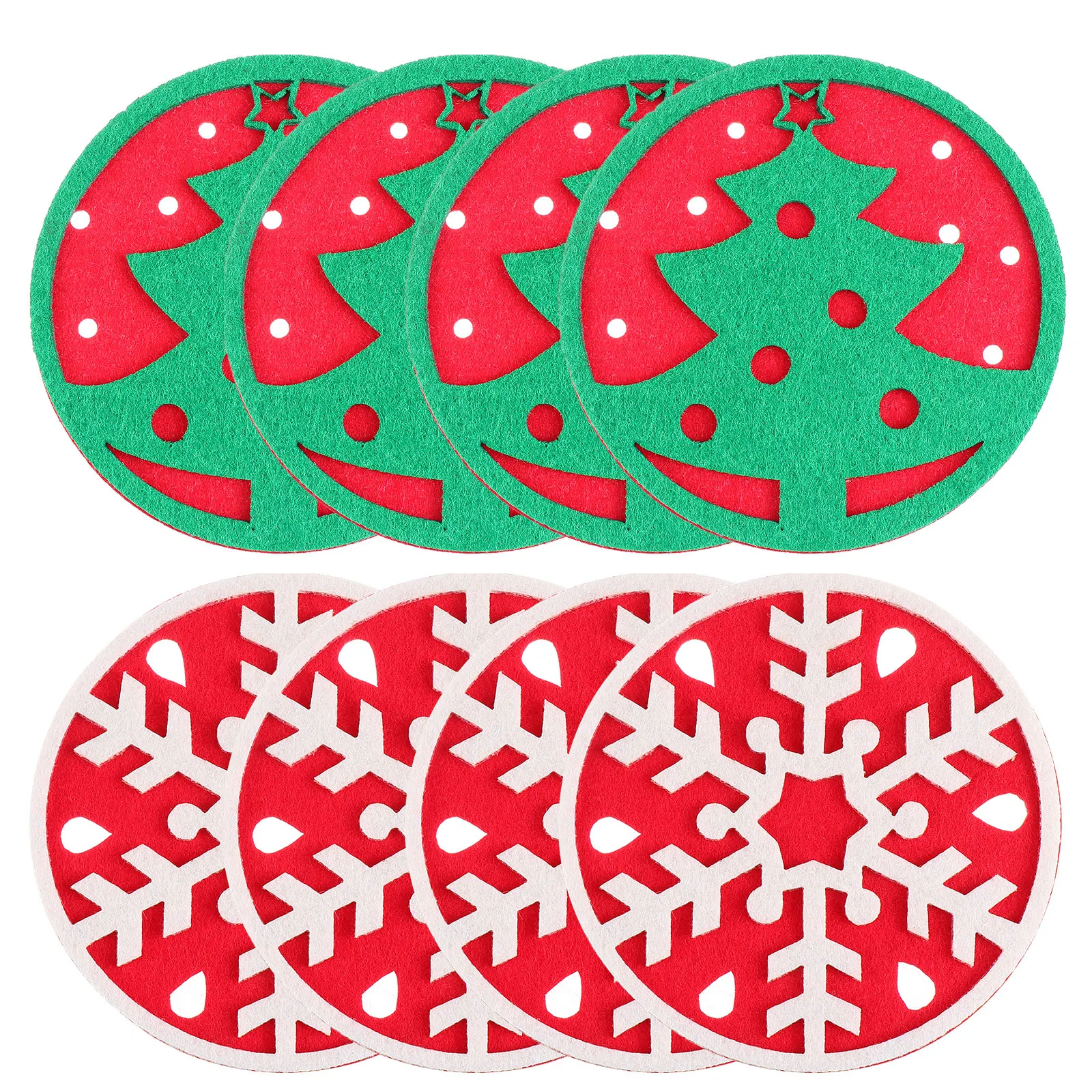 8 Pcs Felt Coasters Snow Christmas Winter Dinner Table Round Tree Holiday Gifts Protect Heat Watermark Cup Coasters Mat
8 Pcs Felt Coasters Snow Christmas Winter Dinner Table Round Tree Holiday Gifts Protect Heat Watermark Cup Coasters Mat