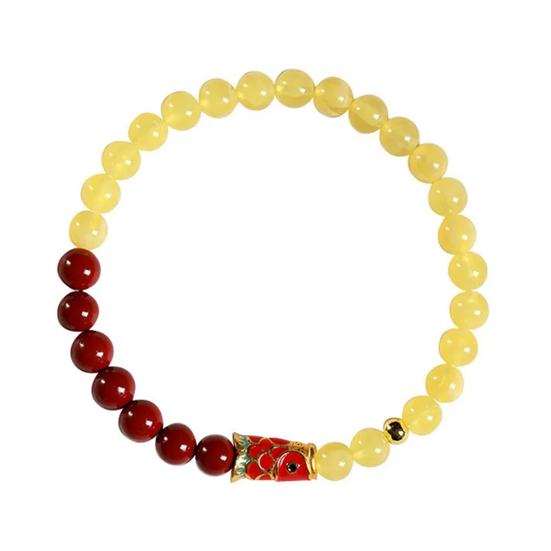 Cloisonne Koi Fish Beige Jade Bracelet 4mm Thin Style Purple Gold Sand Gen II Amber Bracelet for Women Gifts
Cloisonne Koi Fish Beige Jade Bracelet 4mm Thin Style Purple Gold Sand Gen II Amber Bracelet for Women Gifts