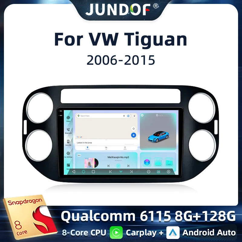 JUNDOF Car Radio Stereo Android Qualcomm For VW Volkswagen Tiguan 1 NF 2006-2016 Wireless CarPlay Auto 4G GPS Multimedia Player
JUNDOF Car Radio Stereo Android Qualcomm For VW Volkswagen Tiguan 1 NF 2006-2016 Wireless CarPlay Auto 4G GPS Multimedia Player