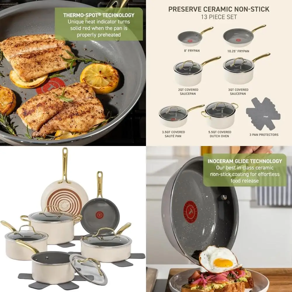 Набор керамической посуды с антипригарным покрытием, 13 предметов, безопасный для духовки и бройлера до 350 ° F, Бежевый, В комплект входит кастрюля, кастрюля, сковороды, P
Набор керамической посуды с антипригарным покрытием, 13 предметов, безопасный для духовки и бройлера до 350 ° F, Бежевый, В комплект входит кастрюля, кастрюля, сковороды, P