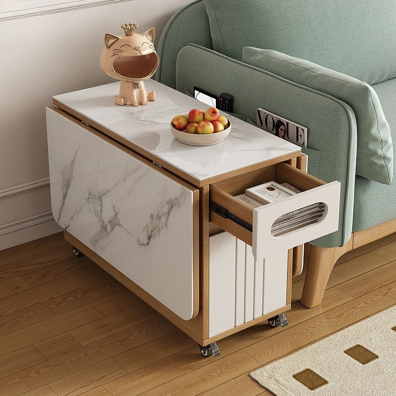 Rock slab coffee table dining table dual-purpose living room sofa edge corner folding side cabinet multi-functional trolley tea
Rock slab coffee table dining table dual-purpose living room sofa edge corner folding side cabinet multi-functional trolley tea