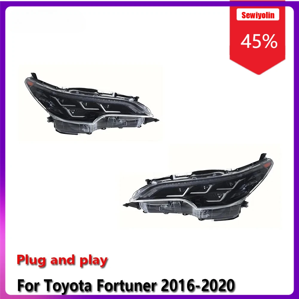 Sewiyolin Car LED Lamp Headlight Assemblies For Toyota Fortuner 2016-2020 Fog DRL Brake Turn Signal Lamp
Sewiyolin Car LED Lamp Headlight Assemblies For Toyota Fortuner 2016-2020 Fog DRL Brake Turn Signal Lamp