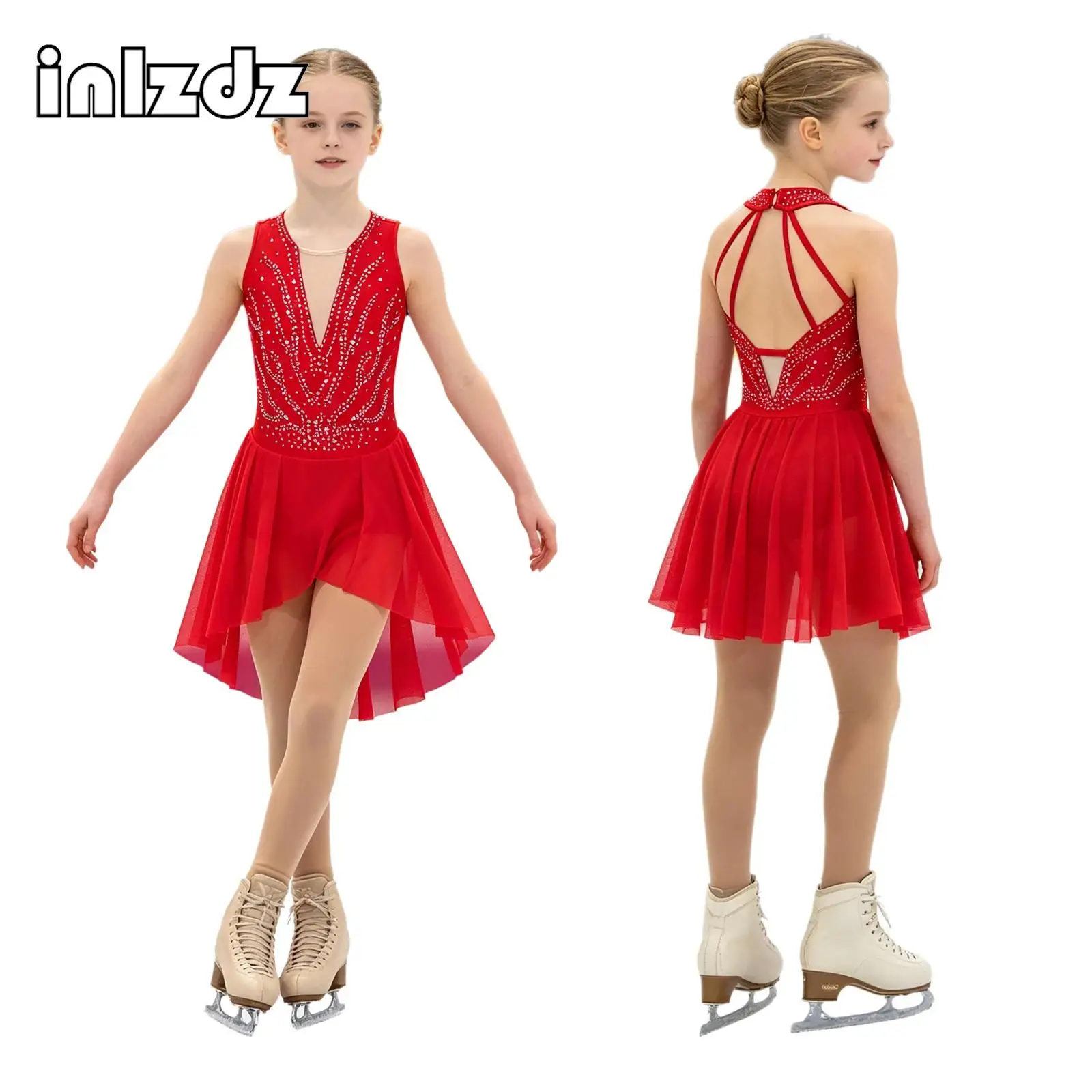Teens Girls Rhythmic Gymnastics Leotard Ballerina Dance Dress Sleeveless Rhinestone Ballet Jersey Skating Performance Costume
Teens Girls Rhythmic Gymnastics Leotard Ballerina Dance Dress Sleeveless Rhinestone Ballet Jersey Skating Performance Costume
