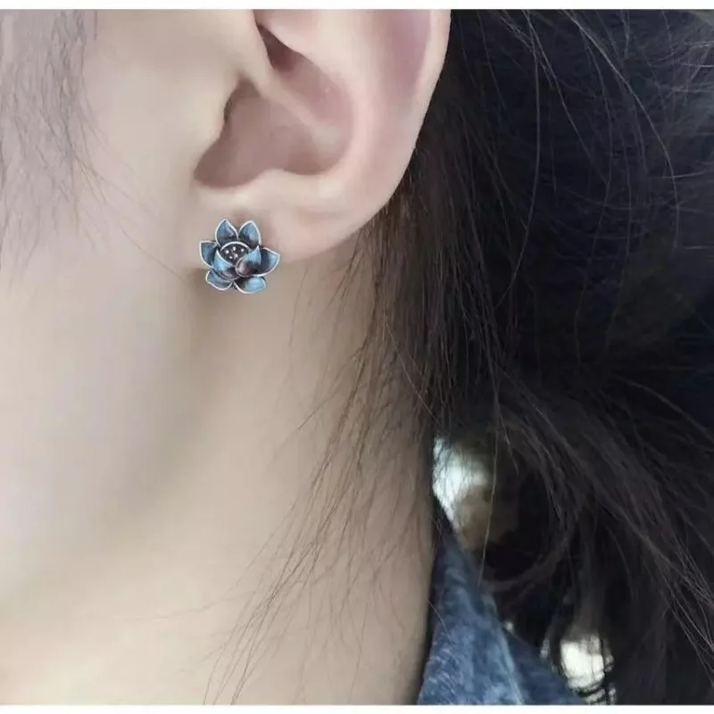 Cloisonné Enamel Lotus Earrings Vintage Fashion Ethnic Style Fired Enamel Ear Jewelry Accessory Artistic Unique Women's Gift
Cloisonné Enamel Lotus Earrings Vintage Fashion Ethnic Style Fired Enamel Ear Jewelry Accessory Artistic Unique Women's Gift