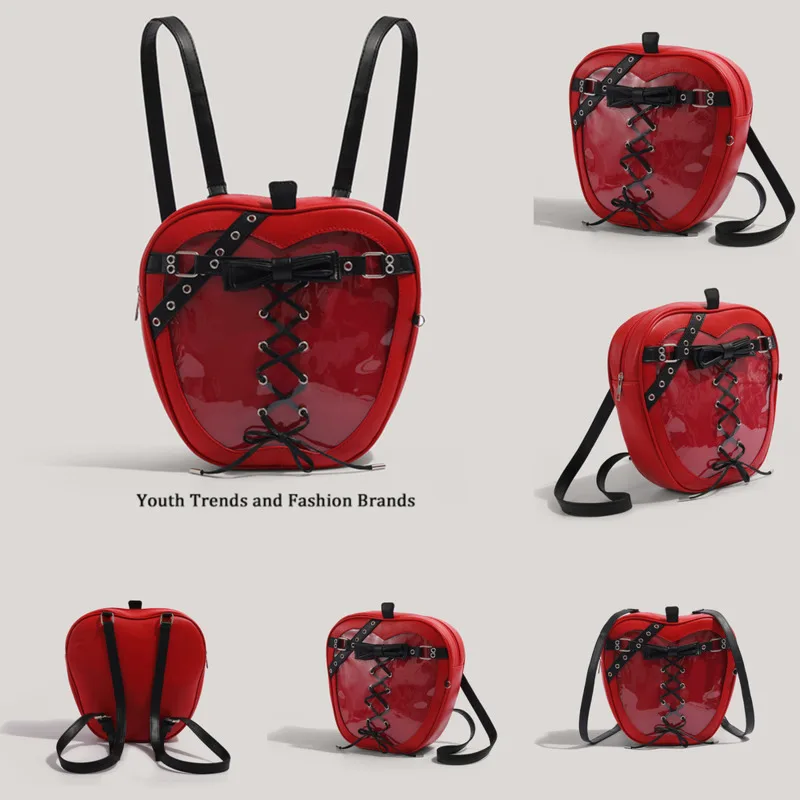Apple Itabag Y2K Aesthetic Clear Backpack JK Hollow Strap Backpack Student Girl Personalized Commuter Large Capacity Itabag New
Apple Itabag Y2K Aesthetic Clear Backpack JK Hollow Strap Backpack Student Girl Personalized Commuter Large Capacity Itabag New