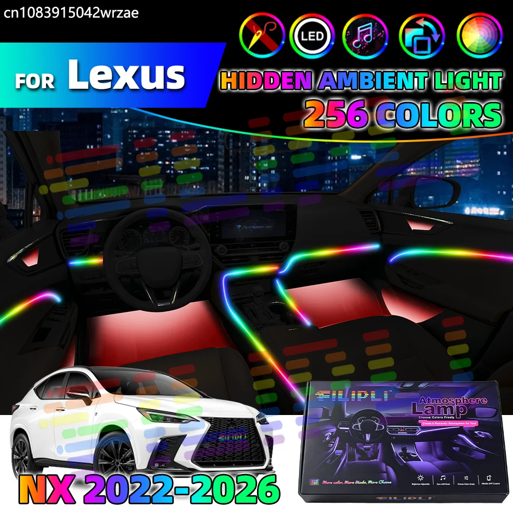18 in 1 For Lexus NX 2022-2026 Years Car Interior Ambient Lights Strips Breathing Lighting Kit App Control Auto LED strips
18 in 1 For Lexus NX 2022-2026 Years Car Interior Ambient Lights Strips Breathing Lighting Kit App Control Auto LED strips