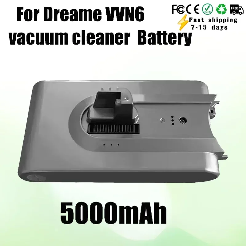 Original Handheld Vacuum Cleaner Battery Pack Replacement for Dreame 25.2V 5000mAh V11 V11SE V12 VVT1 VVN5 VVN6 VVA1 V12Pro
Original Handheld Vacuum Cleaner Battery Pack Replacement for Dreame 25.2V 5000mAh V11 V11SE V12 VVT1 VVN5 VVN6 VVA1 V12Pro
