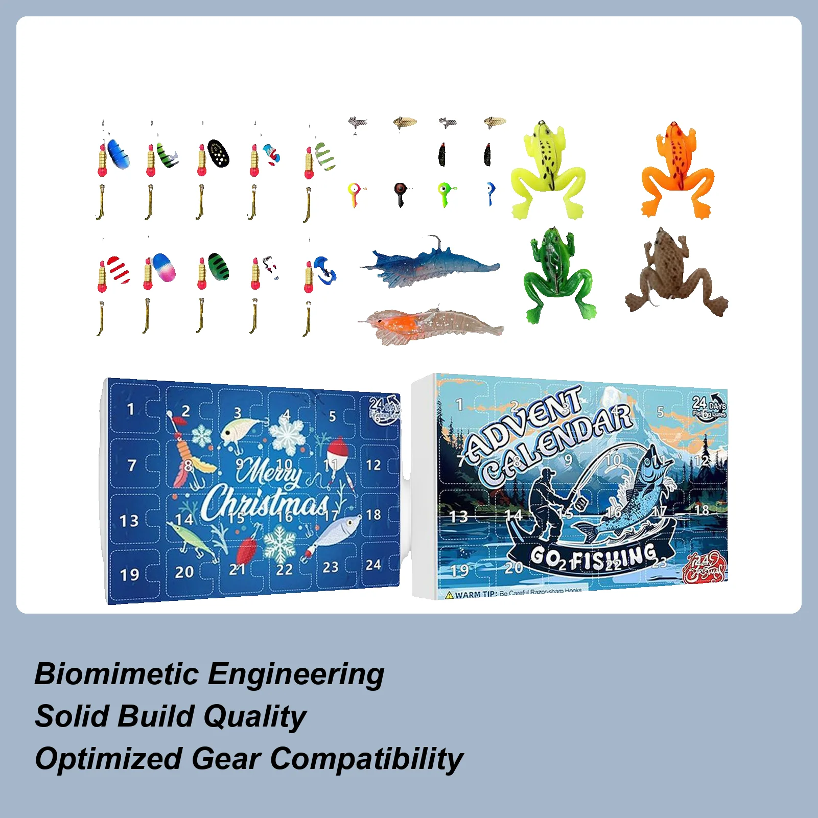 Fishing Lures Fishing Lure Set Christmas Advent Countdown 2025 Boxed Baits For Trout Bass Catfish Beginner Men Adult Boy Pier
Fishing Lures Fishing Lure Set Christmas Advent Countdown 2025 Boxed Baits For Trout Bass Catfish Beginner Men Adult Boy Pier