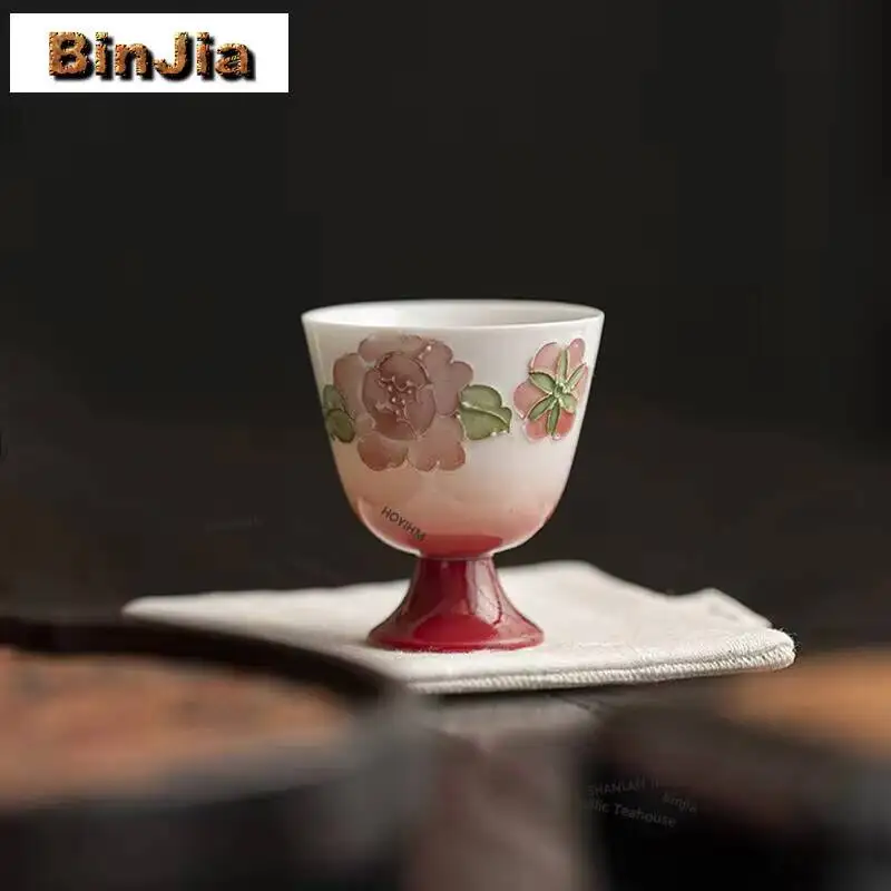 30ml Hand Drawn Regiment Flower High Foot Teacup Zen Tea Bowl Jug Tea-tasting Personal Cup Jianzhan Master Cups Teaset
30ml Hand Drawn Regiment Flower High Foot Teacup Zen Tea Bowl Jug Tea-tasting Personal Cup Jianzhan Master Cups Teaset