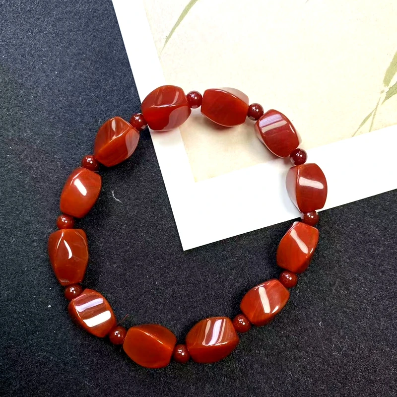 Nature Chalcedony Bead Mascot Home Ornament Bangle Amulet Red Nan Hong Beads Bracelets Rosary Talisman
Nature Chalcedony Bead Mascot Home Ornament Bangle Amulet Red Nan Hong Beads Bracelets Rosary Talisman
