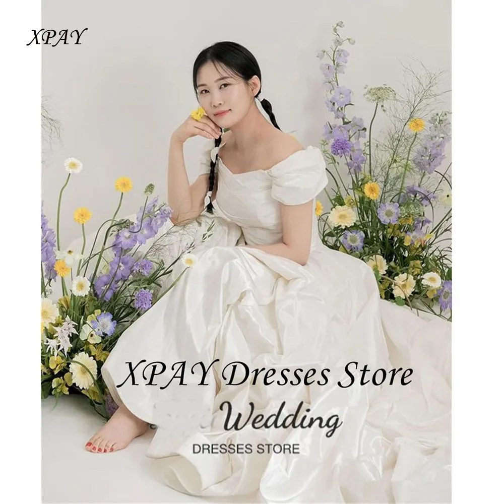 XPAY Simple Off the Shoulder Korea Wedding Dresses Customized Taffeta A Line Bridal Gown Photo Shoot Corset Back Plain Mariage
XPAY Simple Off the Shoulder Korea Wedding Dresses Customized Taffeta A Line Bridal Gown Photo Shoot Corset Back Plain Mariage