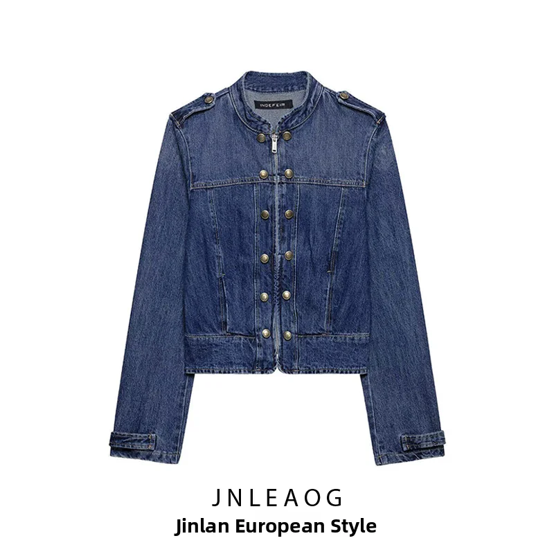 JNLEAOG Summer New Women's Fashionable Denim Buckle Button Jacket Outerwear Standard Fit Long Sleeve Polyester Blend
JNLEAOG Summer New Women's Fashionable Denim Buckle Button Jacket Outerwear Standard Fit Long Sleeve Polyester Blend