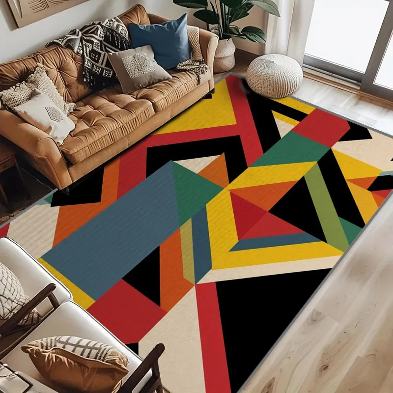 Retro Contrasting Geometric Carpet, Nordic Ins Style Living Room Floor Mat, Non-slip and Dirt-resistant Model At The Entrance
Retro Contrasting Geometric Carpet, Nordic Ins Style Living Room Floor Mat, Non-slip and Dirt-resistant Model At The Entrance