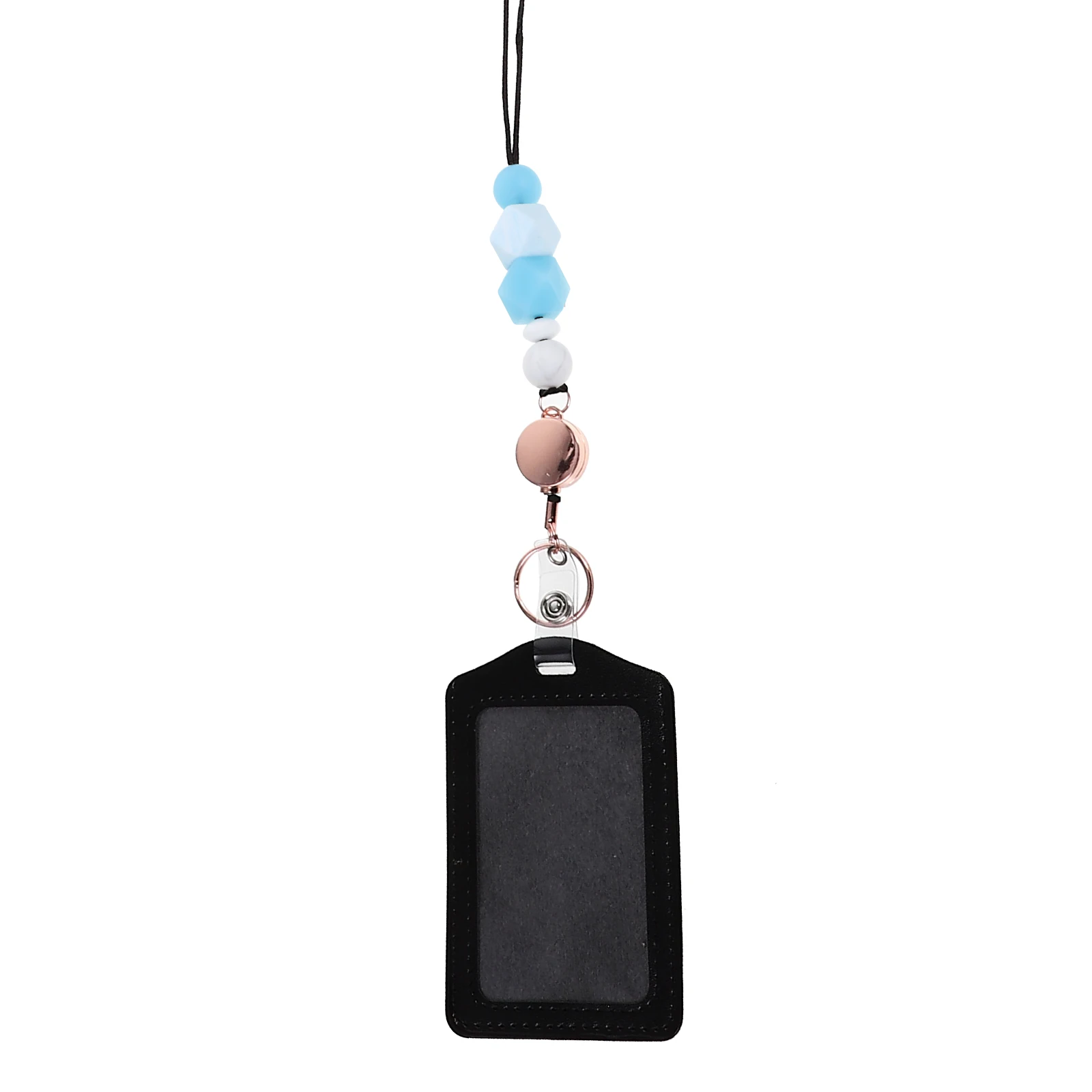 Stretchable Silicone Bead Lanyard Blue Badge Holder Card Sleeve Protective Cover for Student ID Work Cards Credit Cards
Stretchable Silicone Bead Lanyard Blue Badge Holder Card Sleeve Protective Cover for Student ID Work Cards Credit Cards