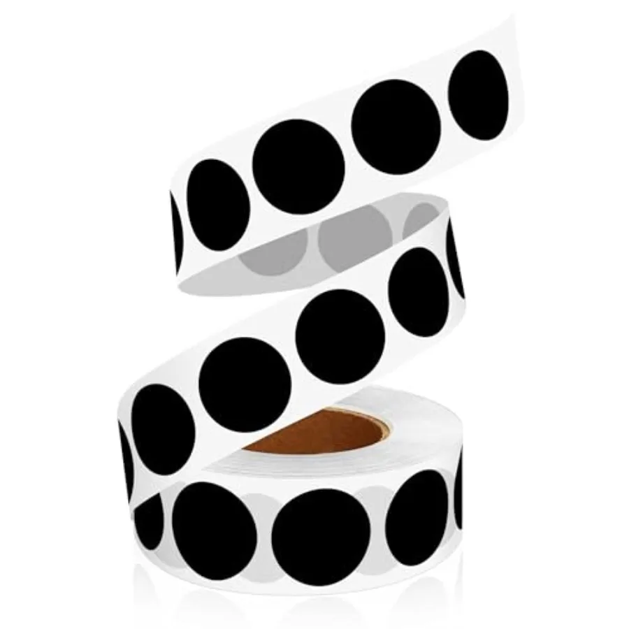 0.75 Inch Multi-Purpose Removable Black Labels 1000 PCS Round Non-Printable Stickers for Classroom Papers Market Price Tags Lib
0.75 Inch Multi-Purpose Removable Black Labels 1000 PCS Round Non-Printable Stickers for Classroom Papers Market Price Tags Lib