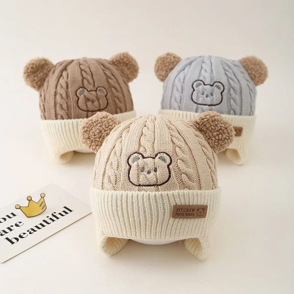 Fashion Winter Warm Hat Windproof Cold Proof Knitted Earmuffs Hat Toddler Cute Bear Bonnet Beanie for Baby
Fashion Winter Warm Hat Windproof Cold Proof Knitted Earmuffs Hat Toddler Cute Bear Bonnet Beanie for Baby