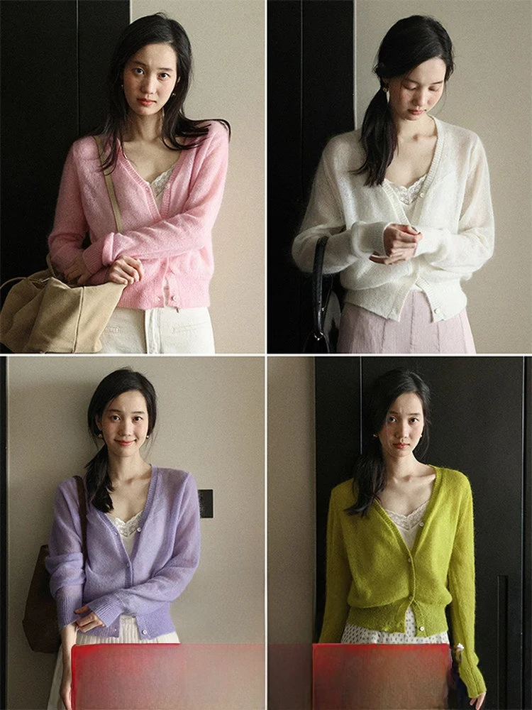 Lalaglow Spring Summer Women's Knitted Cardigan Slim Fit Long Sleeve V-Neck Open Front Light Weight Cashmere Wrap for Casual ...
Lalaglow Spring Summer Women's Knitted Cardigan Slim Fit Long Sleeve V-Neck Open Front Light Weight Cashmere Wrap for Casual ...