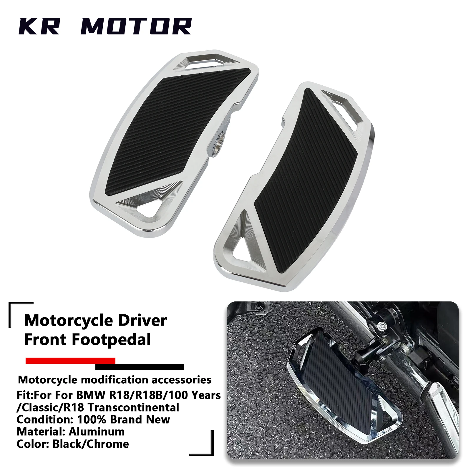 Fits For BMW R18/R18B/R18 100 Years/Classic/R18 Transcontinental Motorcycle Driver Footboard Front Footpedal Rider Footrests
Fits For BMW R18/R18B/R18 100 Years/Classic/R18 Transcontinental Motorcycle Driver Footboard Front Footpedal Rider Footrests