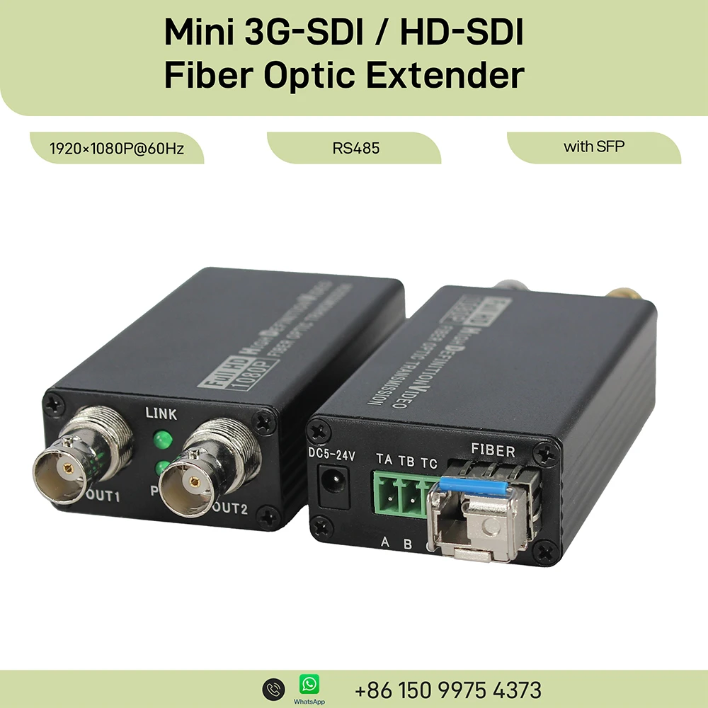 3G HD SDI Fiber Converter with RS485 TALLY 1080p60 LC Single Mode 20KM SDI Extender Transmitter Receiver
3G HD SDI Fiber Converter with RS485 TALLY 1080p60 LC Single Mode 20KM SDI Extender Transmitter Receiver